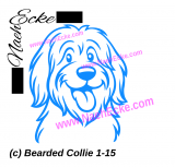 Aufkleber Bearded Collie 1-15