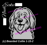 Aufkleber Bearded Collie 1-15