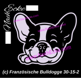 Aufkleber Französische Bulldogge 30-15