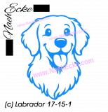 Aufkleber Labrador 17-15