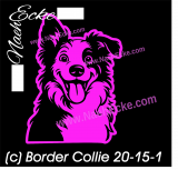 Aufkleber Border Collie 20-15
