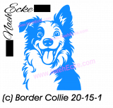 Aufkleber Border Collie 20-15
