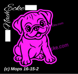 Aufkleber Mops Nr. 16-15