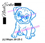 Aufkleber Mops Nr. 16-15