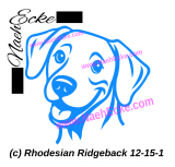 Aufkleber Rhodesian Ridgeback 12-15