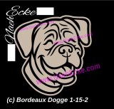 Aufkleber Bordeaux Dogge 1-15