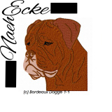 Aufkleber Bordeaux Dogge 1-15