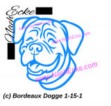 Aufkleber Bordeaux Dogge 1-15