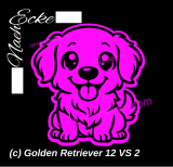 Aufkleber Golden Retriever 12