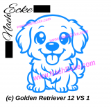 Aufkleber Golden Retriever 12