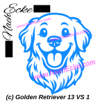 Aufkleber Golden Retriever 13