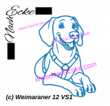 Aufkleber Weimaraner 12