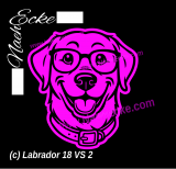 Aufkleber Labrador 18