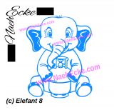 Aufkleber Elefant 8