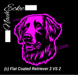 Aufkleber Flat Coated Retriever 3