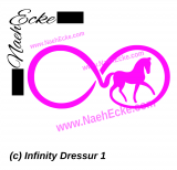 Sticker Infinity symbol with dressage horse