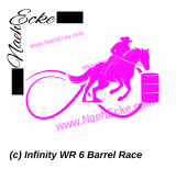 Aufkleber Infinity Westernreiten 6 Barrel Race