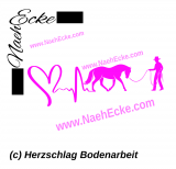 Aufkleber Herzschlag Bodenarbeit Westernreiten