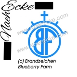 Aufkleber Brandzeichen Blueberry Farm 