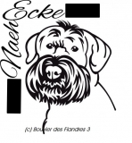 Aufkleber Bouvier des Flandres Nr. 3 