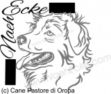 Aufkleber Cane Pastore di Oropa 1 