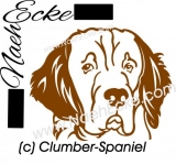 Aufkleber Clumber-Spaniel 