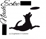 Sticker Dogfrisbee 5 Foxterrier 