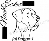 Aufkleber Dogge 1 