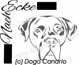 Aufkleber Dogo Canario 