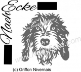 Aufkleber Griffon Nivernais, Chien de Pays 