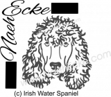 Aufkleber Irish Water Spaniel 1 / Irischer Wasserspaniel 