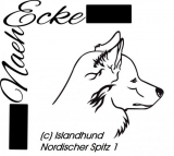 Aufkleber Islandhund Nordischer Spitz 1 