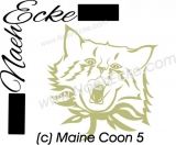 Aufkleber Maine Coon 5 Kitten 