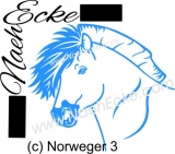 Aufkleber Norweger / Fjordpferd 3 