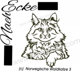 Aufkleber Norwegische Waldkatze 3 