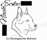 Aufkleber Norwegischer Buhund 