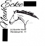 Aufkleber Pferdekopf 11 Quarter Horse 