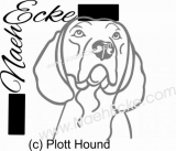 Aufkleber Plott Hound 