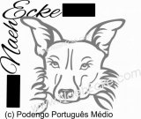 Aufkleber Podengo Português Médio 