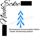 Aufkleber Brandzeichen Schwarzwälder Kaltblut / Baden Württemberg Kaltblut
