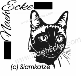 Aufkleber Siamkatze 