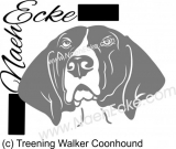Aufkleber Treening Walker Coonhound 