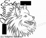 Aufkleber Volpino Italiano 