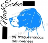 Aufkleber Braque Francais des Pyrénées 